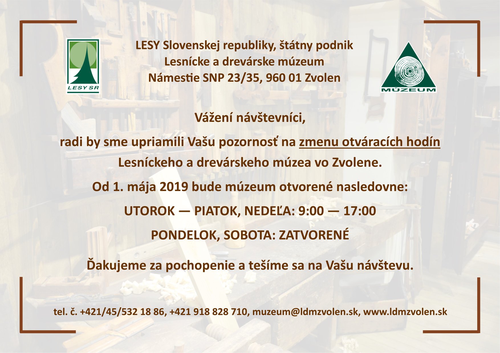 Plagát zmena hodín LDM Obrázok Plagát zmena hodín LDM