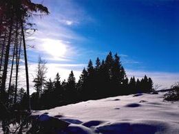 Martin Prášek - Východ slnka v malej dedinke Snežnica pri zimnej prechádzke (stredné školy, 2. cena)