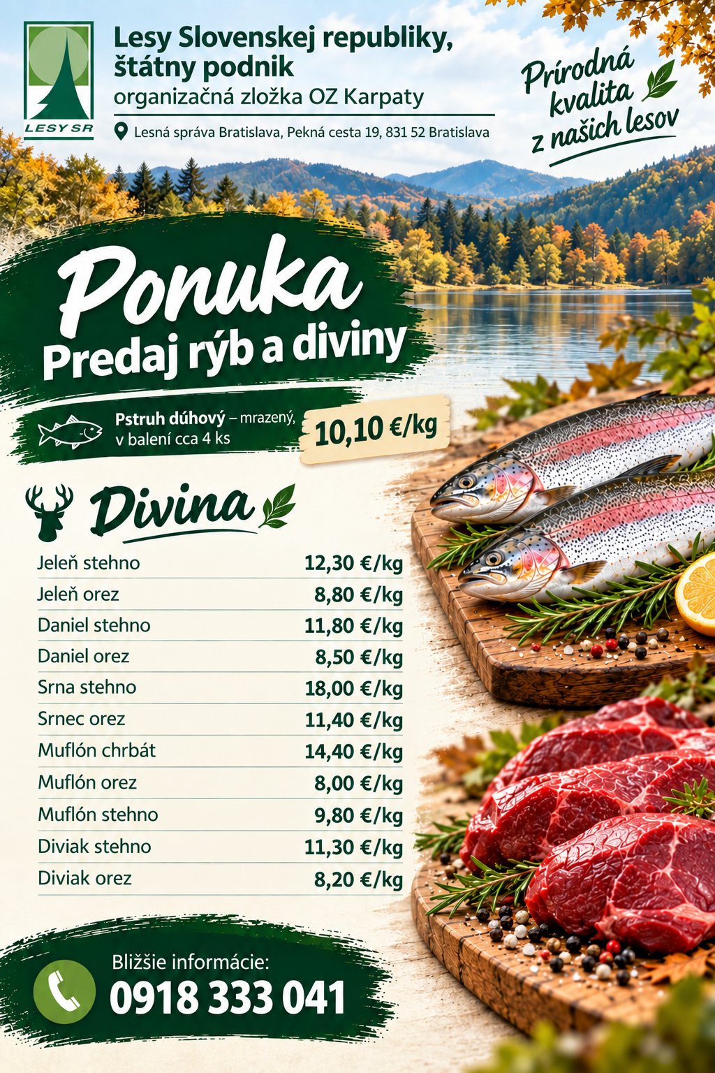 aktuálny cenník LS Bratislava