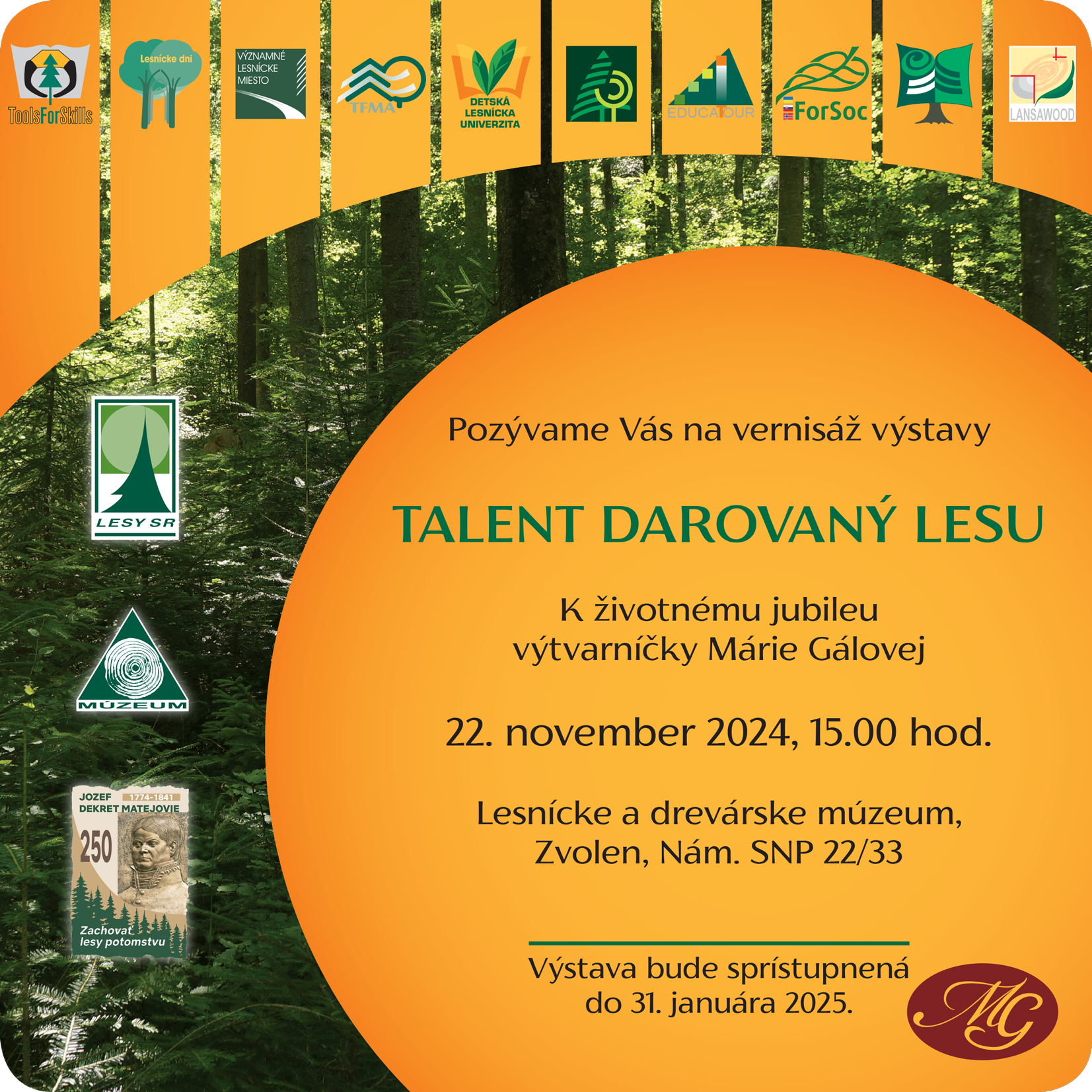 pozvanka vystavu talent darovany lesu | WebJET CMS