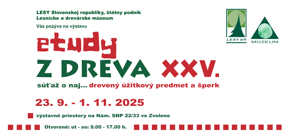 Pozvánka na výstavu ETUDY Z ​DREVA