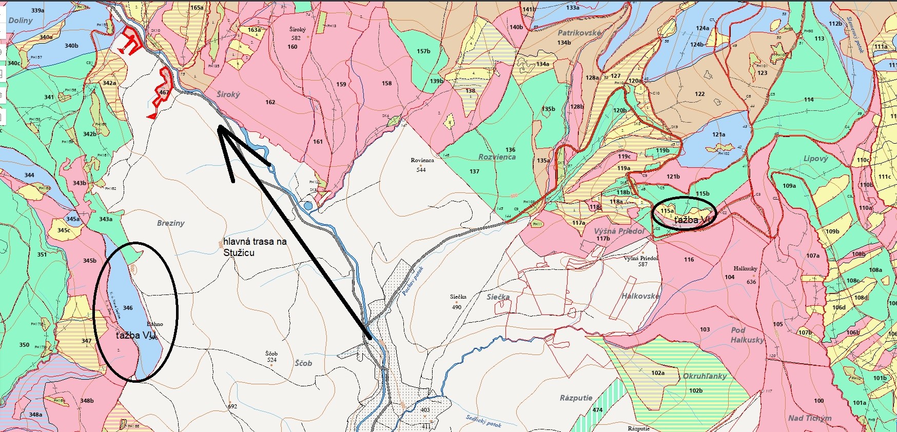 mapa Poloniny