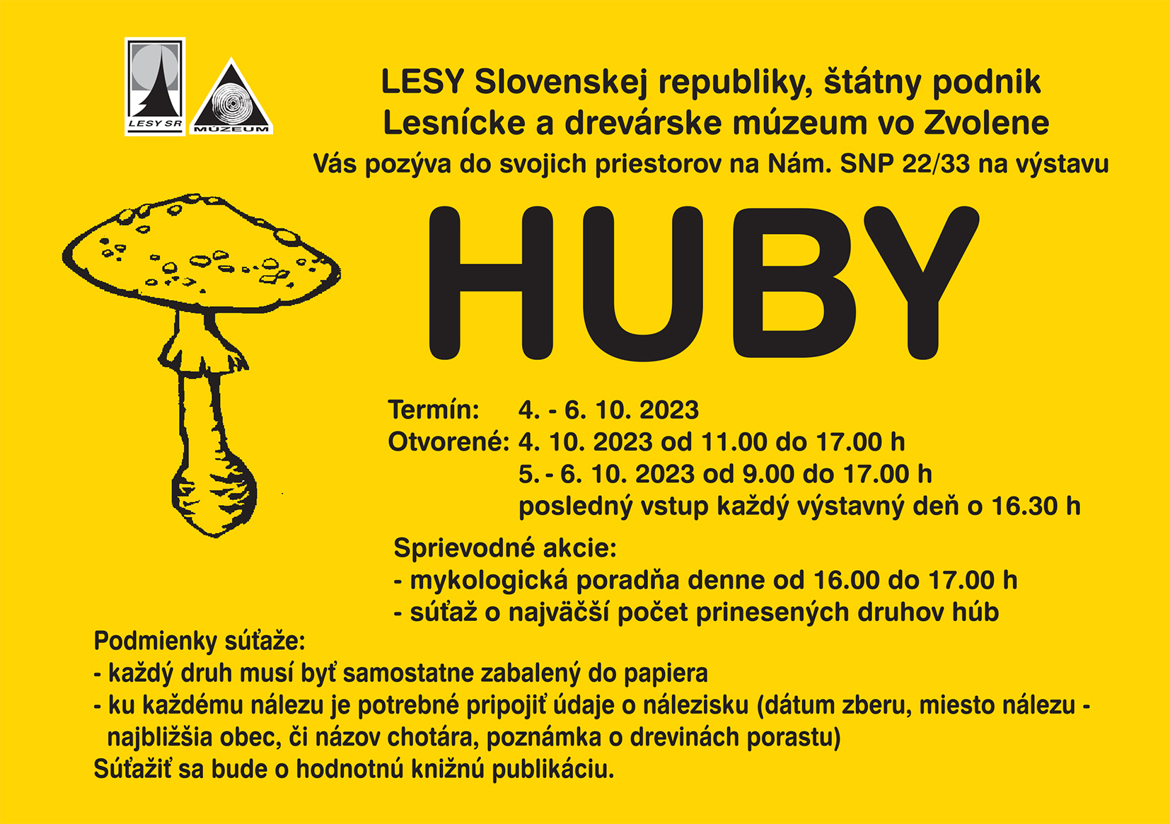 pozvánka HUBY pozvánka HUBY