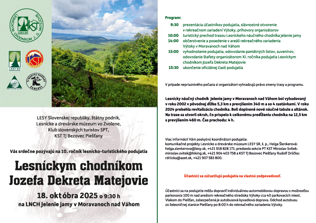 Lesníckym chodníkom J.D. Matejovie 2025