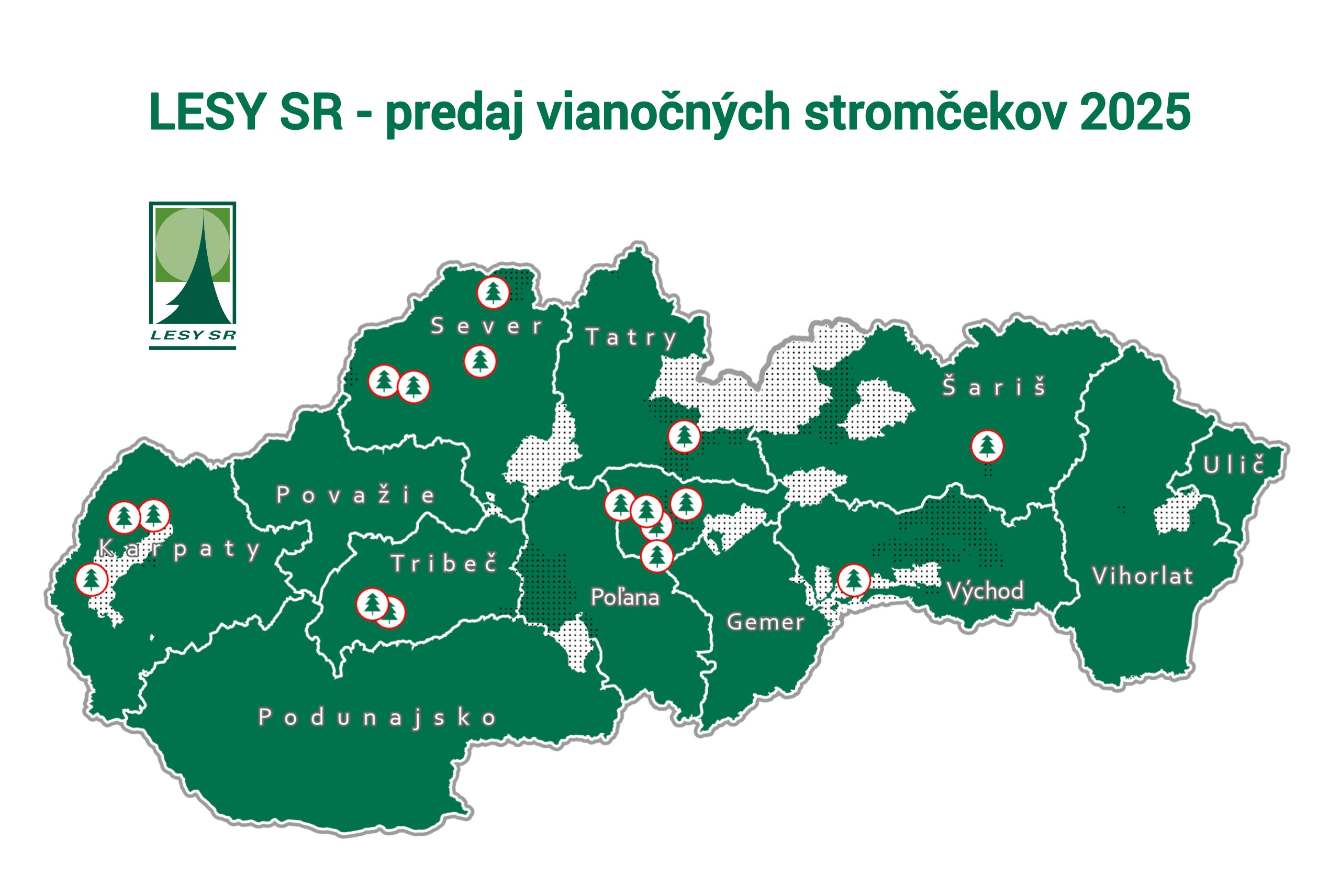 3 mapa predaja final | WebJET CMS mapa predaja vianočných stromčekov LESY SR 2025