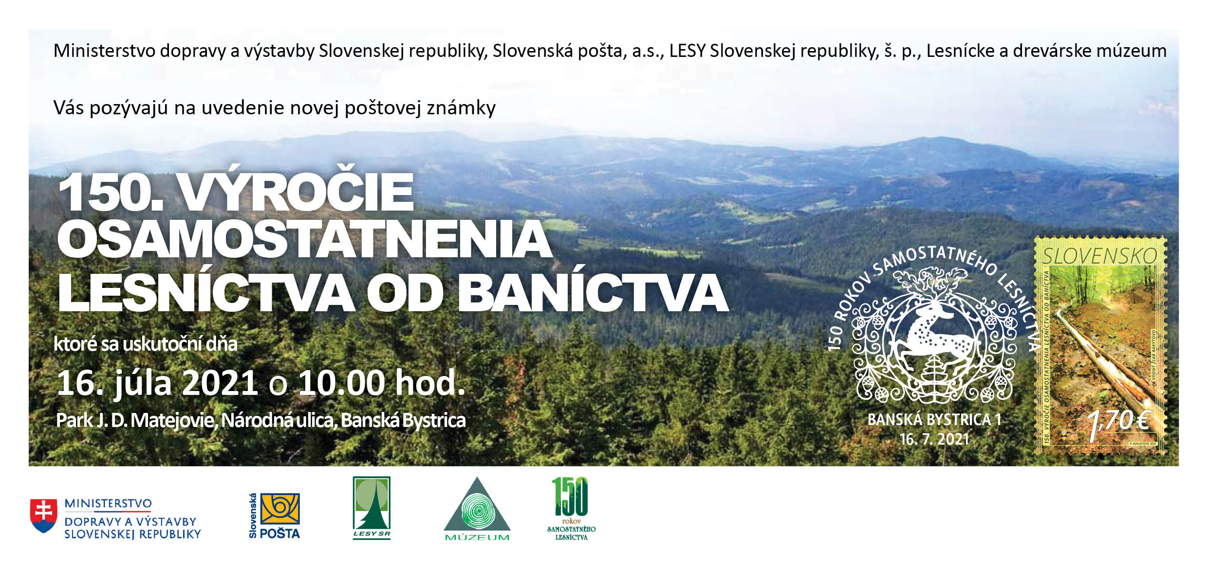 Pozvánka na uvedenie novej poštovej známky Pozvánka na uvedenie novej poštovej známky