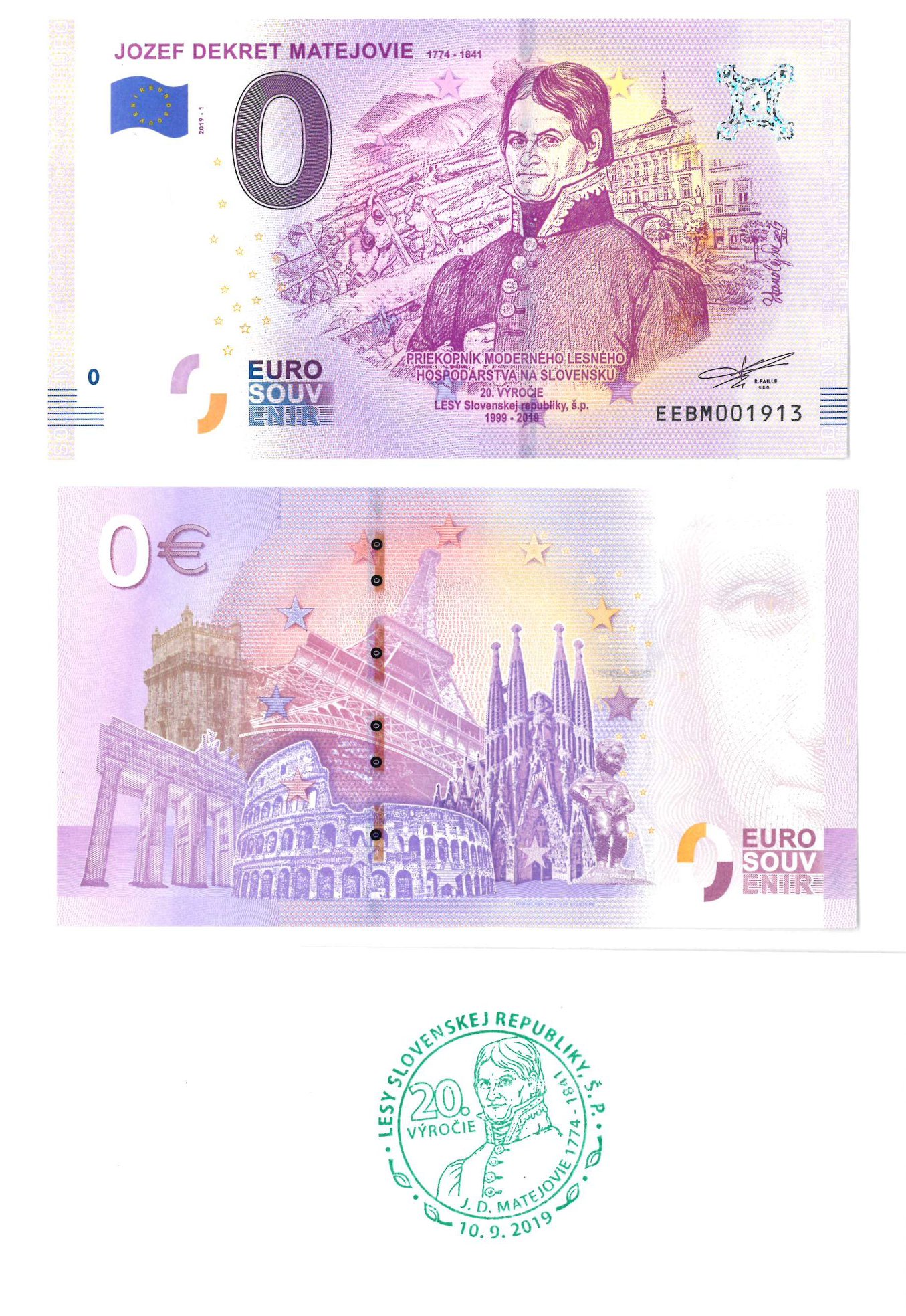 Obrázok Nulova eurobankovka JDM
