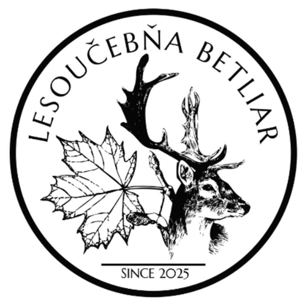 ciernobiele logo lesoucebne betliar otvorenej roku 2025 vyobrazujuce kamzika smrekovec | WebJET CMS