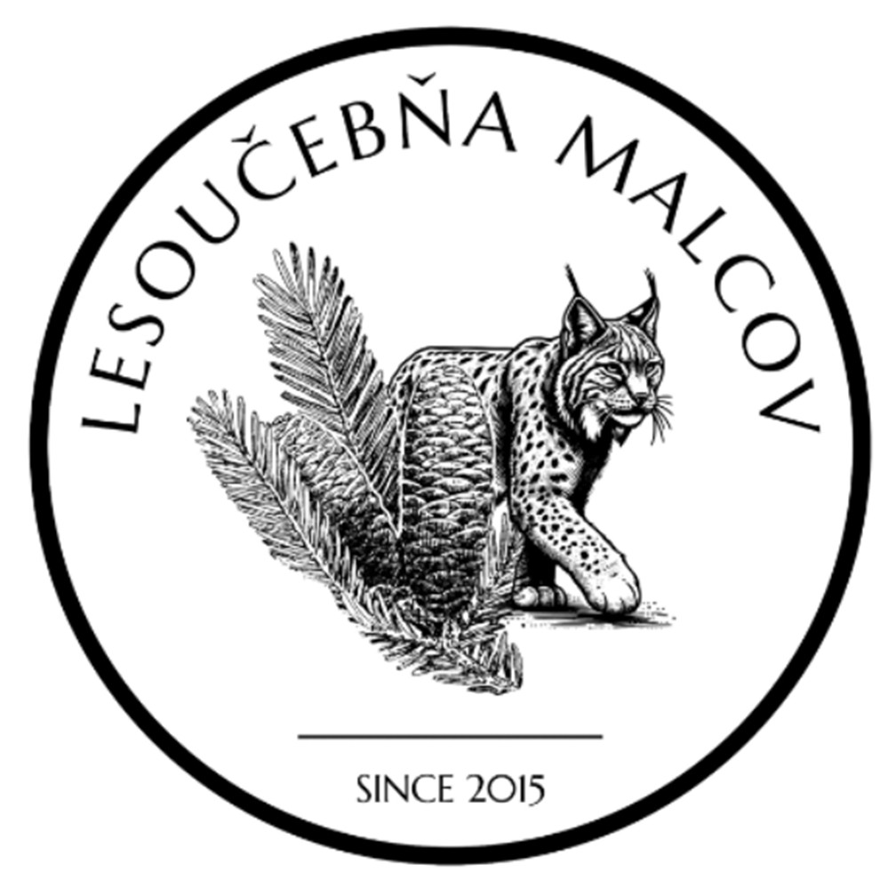 ciernobiele logo lesoucebne malcov otvorenej roku 2015 vyobrazujuce rysa jedlu | WebJET CMS