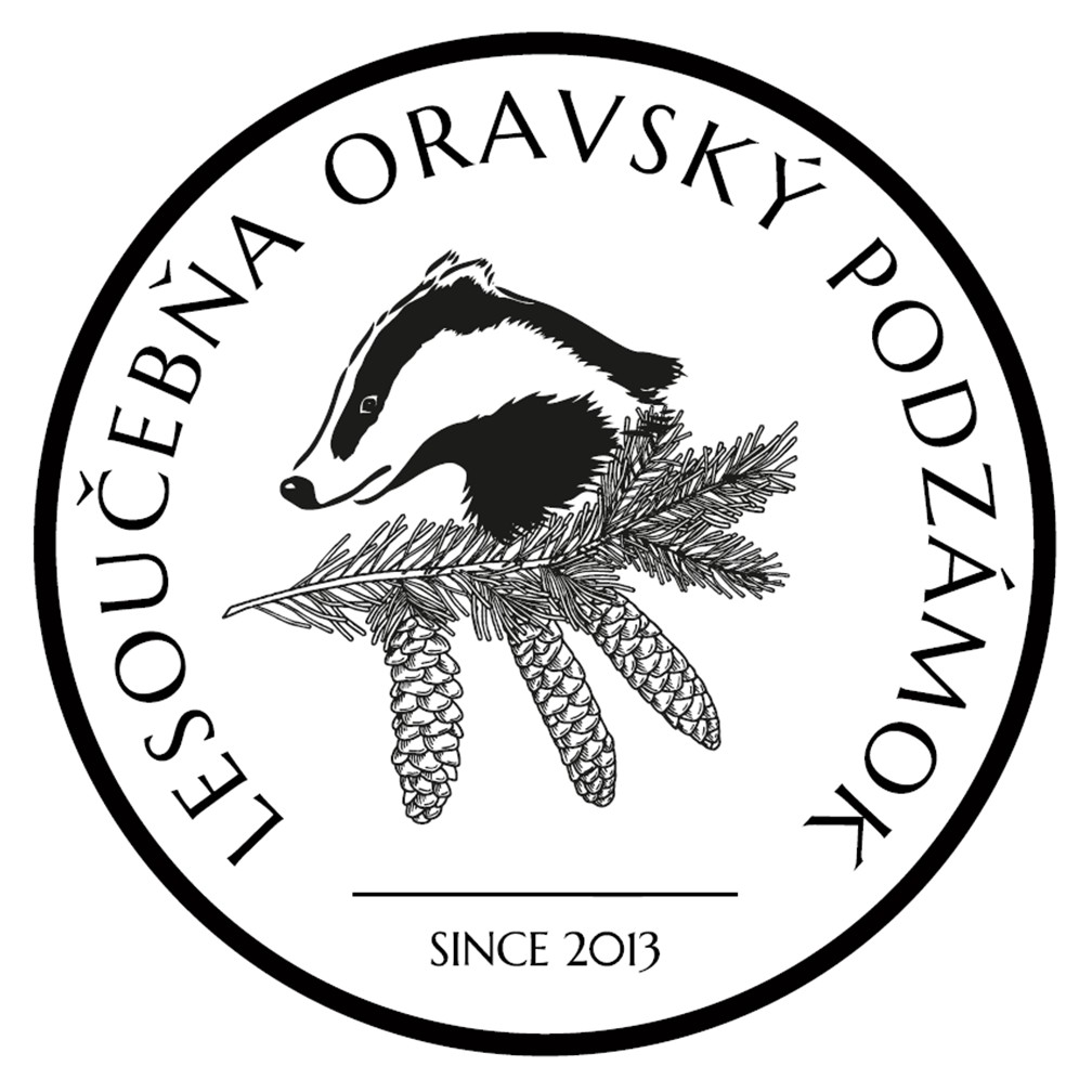 ciernobiele logo lesoucebne oravsky podzamok otvorenej roku 2013 vyobrazujuce jazveca smrek | WebJET CMS