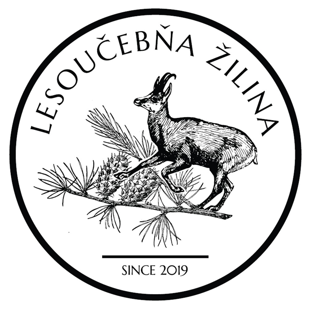 ciernobiele logo lesoucebne zilina otvorenej roku 2019 vyobrazujuce kamzika smrekovec | WebJET CMS