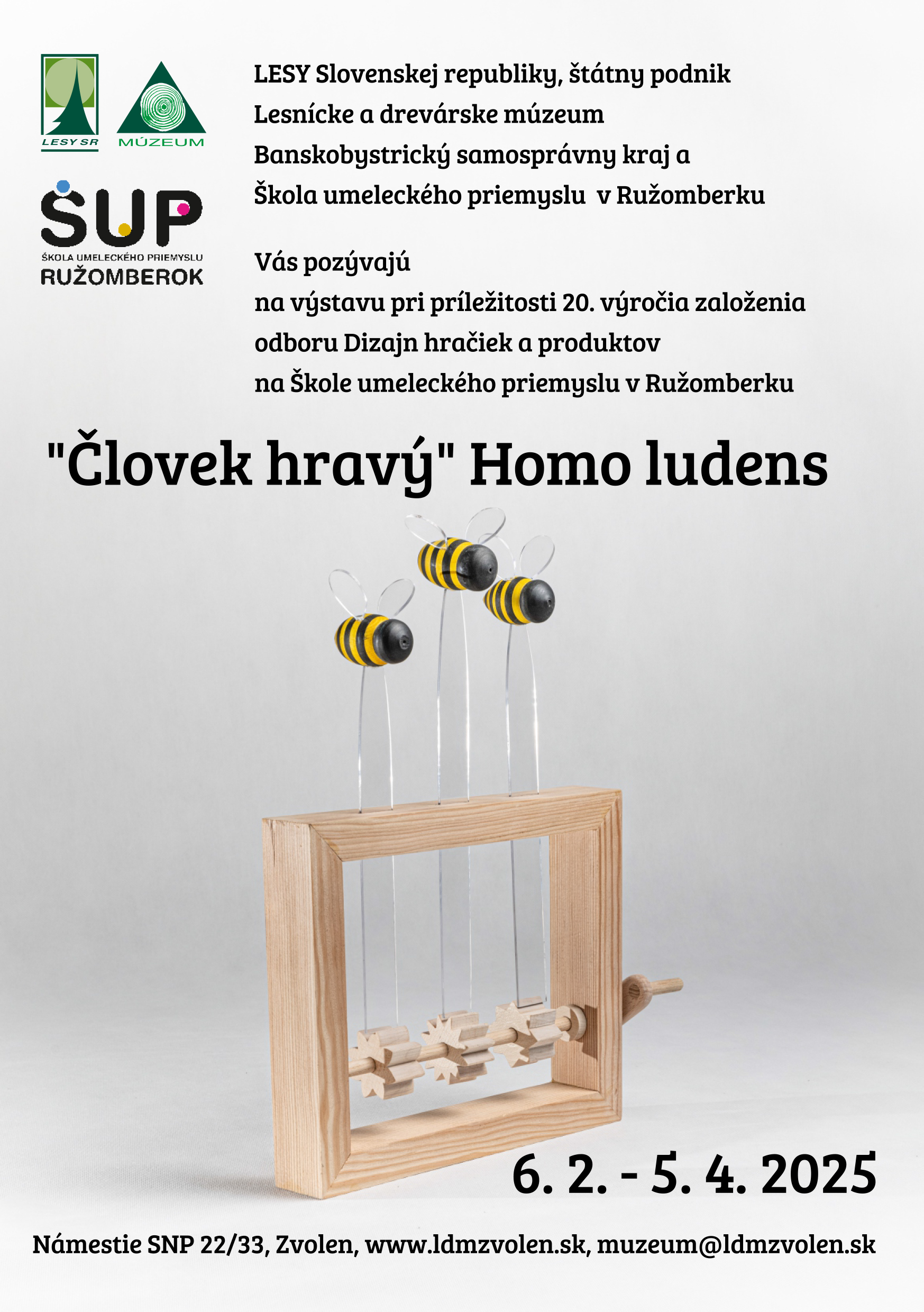 Pozvánka na výstavu Človek hravý Homo ludens